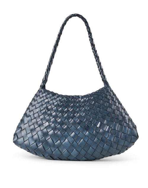 Stylish Rosanna Blue Woven Leather Fashion Shoulder Bag