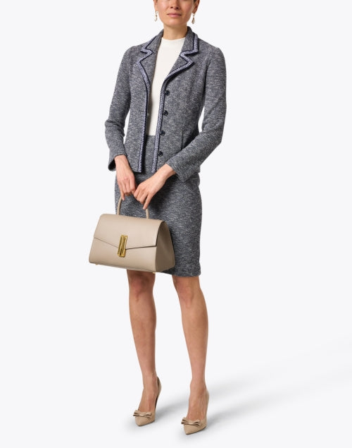 Stylish Navy Boucle Women's Lavinia Jacket by Amina Rubinacci