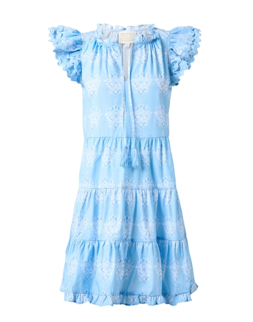 Stylish Blue Medallion Print Cotton Mini Dress by Sail to Sable