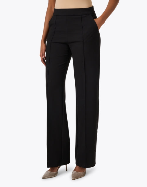 Stylish Chiara Black Stretch Pleated Work Pants