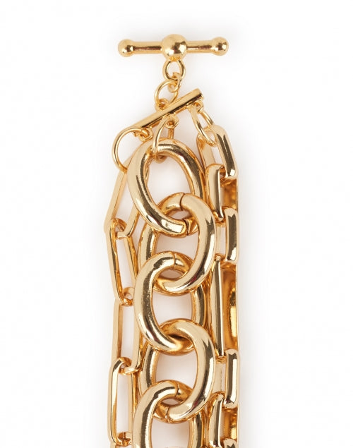 Gorgeous Multi - Strand Gold - Toned Link Bracelet by Kenneth Jay Lane