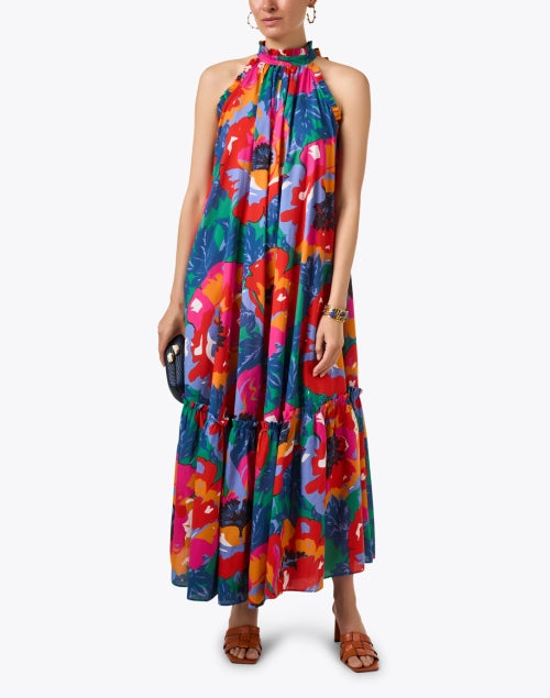 Stylish Melinda Multi - Patterned Halter Summer Dress