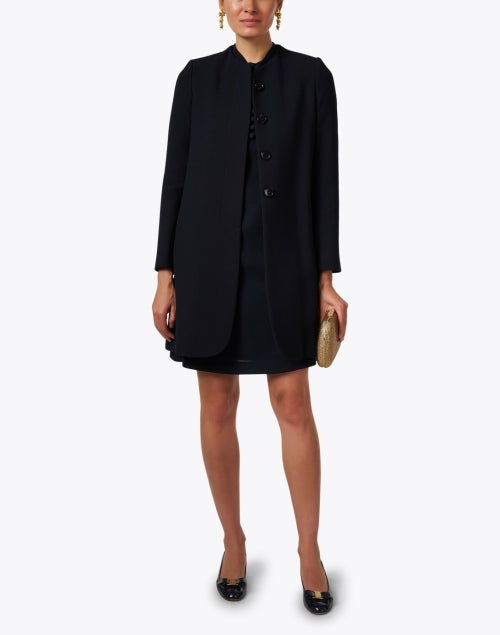 Navy-colored Redgrave Men's Woolen Overcoat for Classic English Style