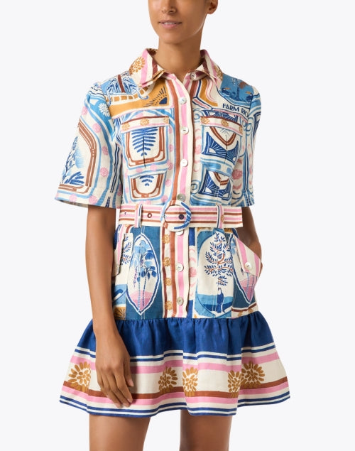 Cerrado Tropical Stamp Print Women's Dress for Casual Getaways