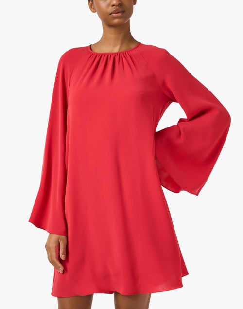 Stunning Madia Red Max Mara Studio Shift Dress with Bell Sleeves