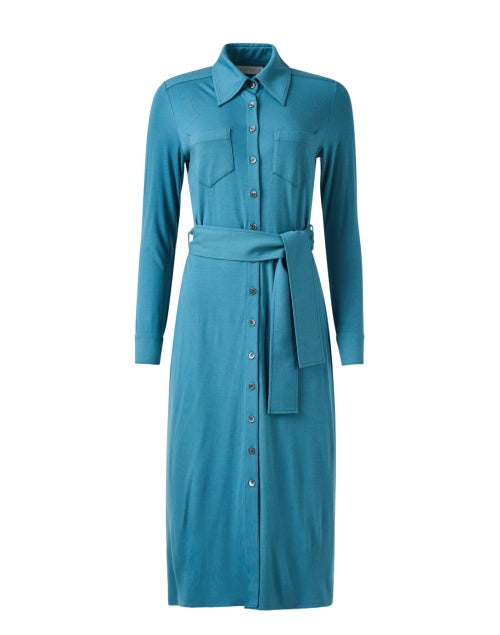 Stylish Victoria Blue Women's Shirt Dress for Seasonal Transition