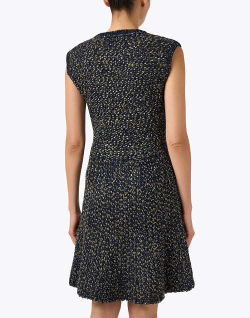 Fabiana Filippi's Multicolored Tweed Fit-and-Flare Women's Dress for Transitional Seasons