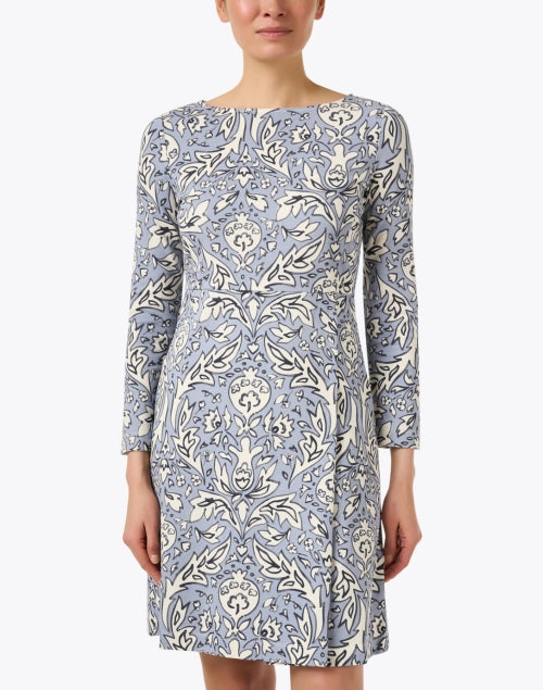 Weekend Max Mara Rampur Floral Blue Print Stretch Jersey Women's Dress