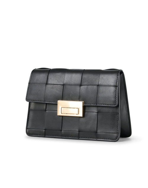 Exquisite Delphine Black Leather Multi - Style Bag