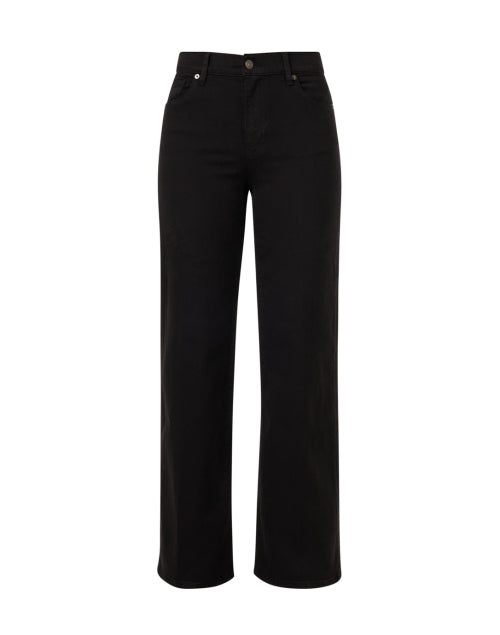 Frame's Stylish Black Wide Leg Stretch Slim Jeans