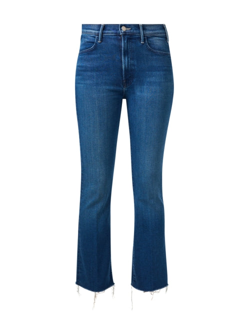 Stylish Stretch Blue Frayed Ankle-Hit Hustler Jeans