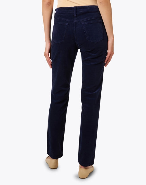 Fabrizio Gianni Men's Navy Stretch-Cotton Corduroy Straight-Leg Five-Pocket Casual Trousers