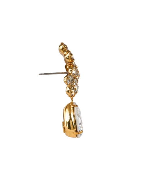 Gorgeous Adelie Gold Flower Dangle Drop Earrings for Women