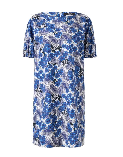 Astor Blue Floral Print Women's Shift Dress for a Chic Look