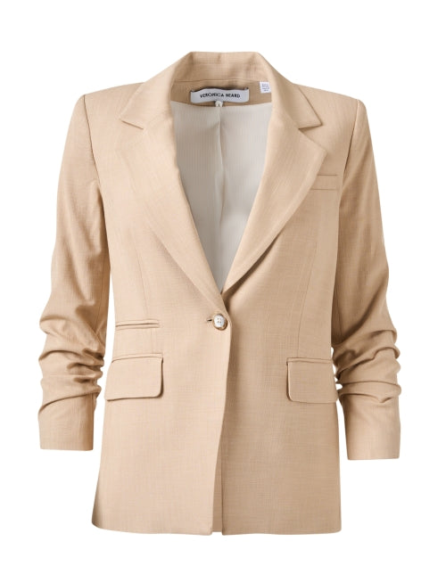 Feminine Khaki Battista Dickey Style Blazer for a Polished Look