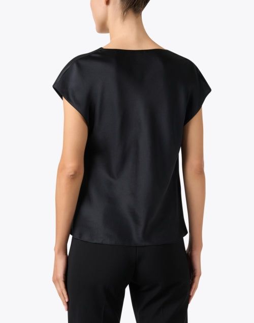 Stylish Vince Black Silk Cowl Neck Blouse for Work and Weekend