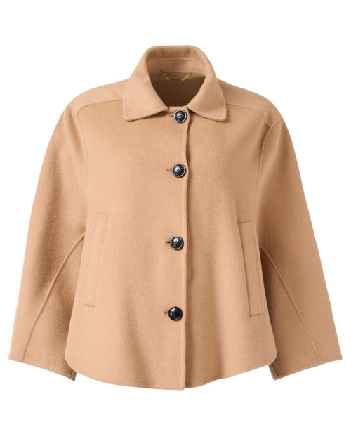 Luxurious Camel Wool Blend Coat for Stylish Layering