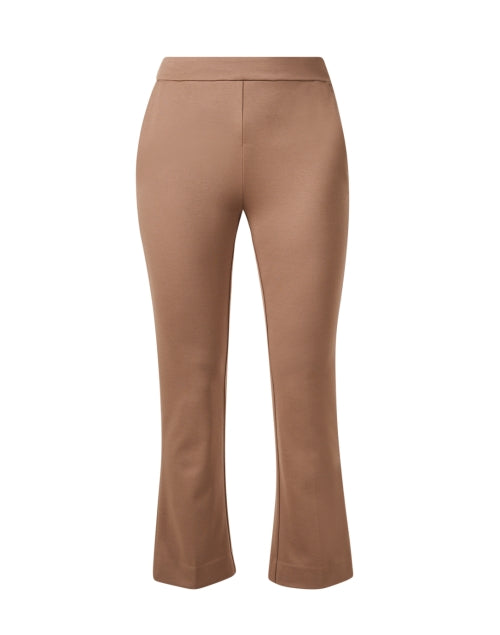 Via Masini 80 Tricotina Beige Women's Ankle-Length Flare Leg Pull-On Pants