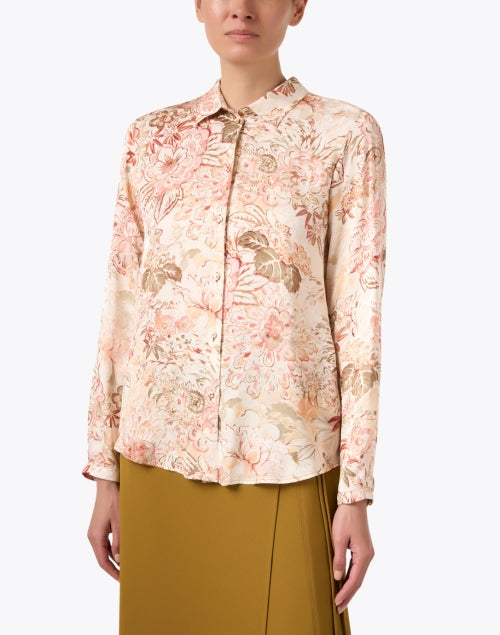 Stylish Meudon Pink Floral Print Women's Blouse
