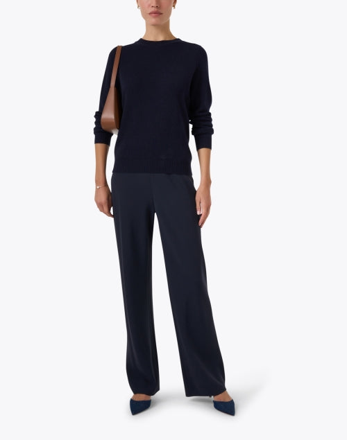 Navy Blue Luxury 100% Cashmere Dorita Pullover Sweater