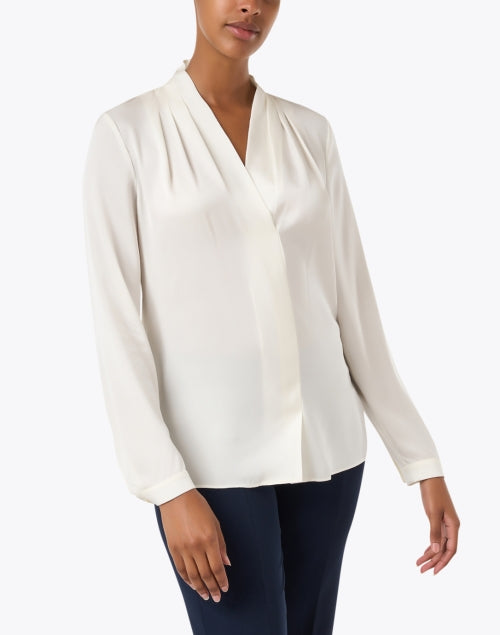 Kobi Halperin's Exquisite Nellie Silk Blouse with Draped Shawl Collar
