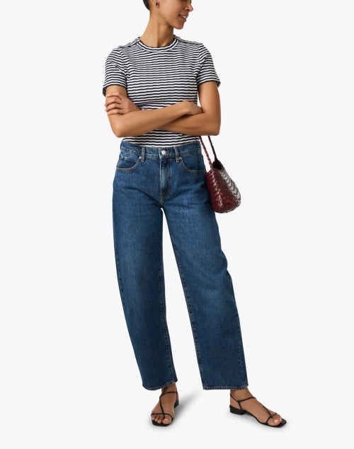 Kirk Blue Denim Barrel-Leg Jeans for Everyday Wear