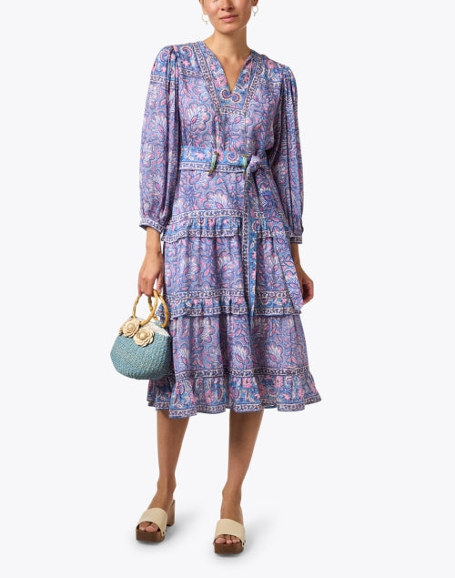 Stylish Soraya Blue Handwoven Straw Basket Handbag for Fashionable Women