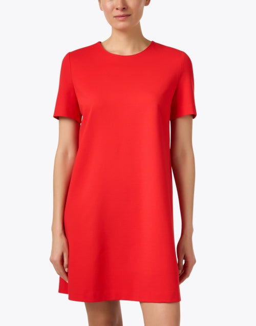 Feminine Red Shift Style Dress by Harris Wharf London