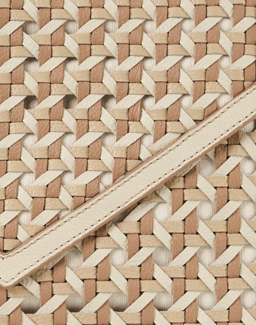 Stylish Jamie Woven Leather Detachable Strap Envelope Clutch