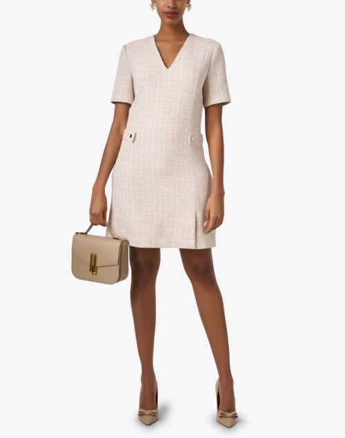 Destena Beige Tweed Women's Shift Dress - A Timeless Fashion Staple