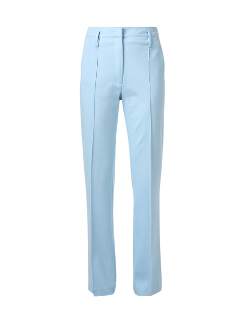 Stylish Celeste Blue Stretch Straight - Leg Workday Pants
