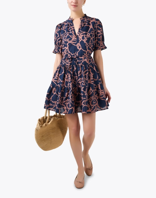 Apiece Apart's Stylish Navy Lightweight Cotton Tie-Belt Dress