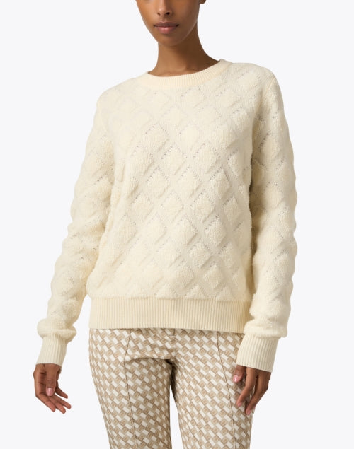 Luxurious Luciana Cream Blend Wool Cashmere Stylish Sweater