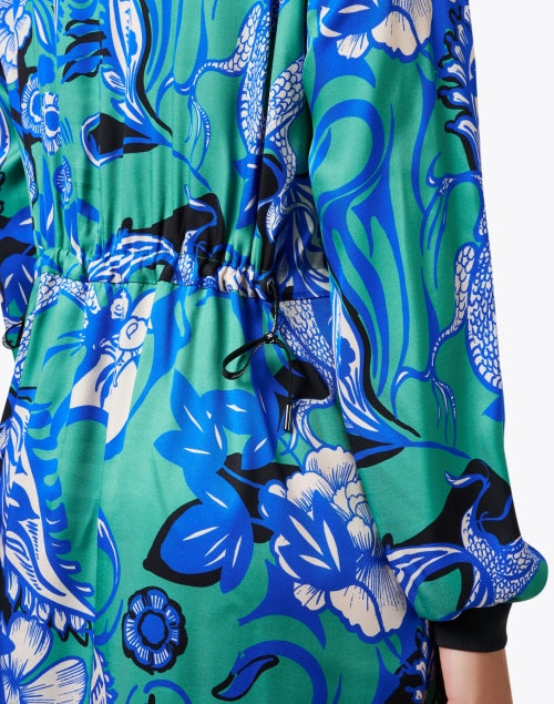 Marc Cain Sports Blue Multi-Colored Paisley Patterned Women's Dress