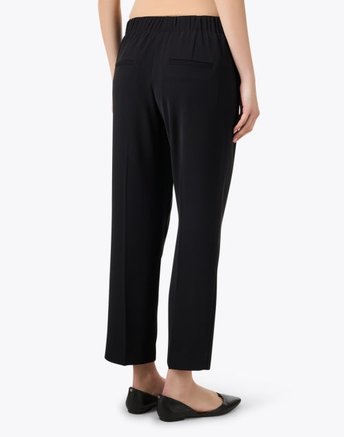 Stylish Black Pull - On Knit Tapered Pants