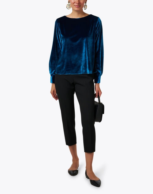 Stylish Black Stretch Pull-On Ankle-Length Slim-Leg Pants