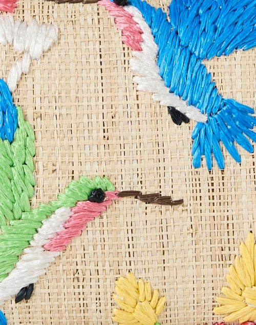 Exquisitely Embroidered Josephine Raffia Clutch Bag for Summer
