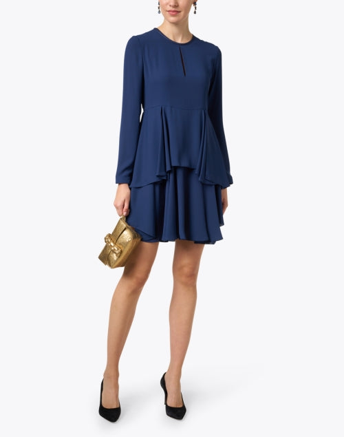 Stylish Ocean Blue Chiffon Women's Evening Dress