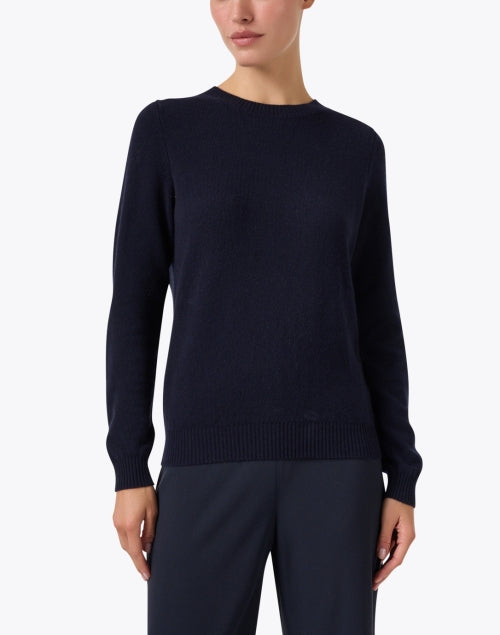 Navy Blue Luxury 100% Cashmere Dorita Pullover Sweater
