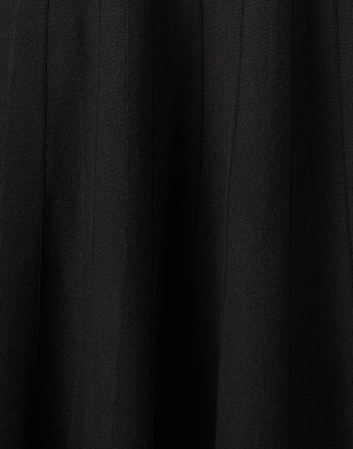 Stylish Charcoal Grey Elastic-Waist Ribbed Midi A-Line Skirt
