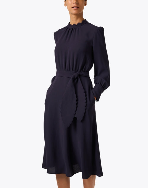 Navy Blue Tara Jarmon Rowen Women's Dress for Effortless Elegance
