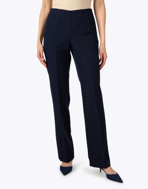 Navy Blue Straight-Leg Men's Trousers - Ideal for Versatile Styling
