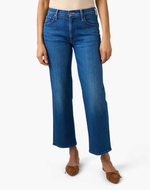 Mother's Premium Blue Straight-Leg Ankle-Fit Denim Jeans