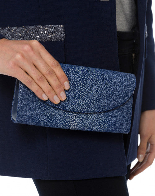 Baby-Sized Grande Royal Blue Stingray Handheld Clutch Purse