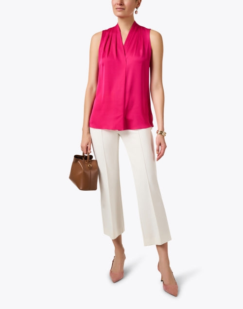 Mila Women's Pink Silk Georgette Fashionable Blouse for Versatile Styling