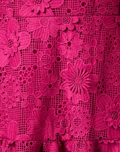 Ellery Fuchsia Women's Lace Midi Dress for Elegant Events