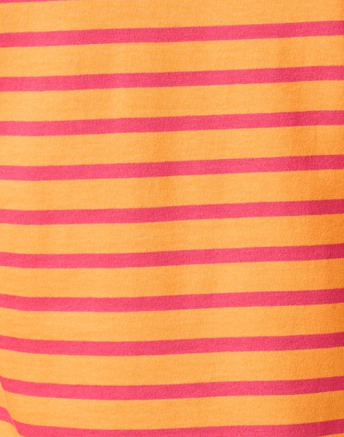 Luxurious Orange and Pink Striped Airy Cotton Top by Minquidame