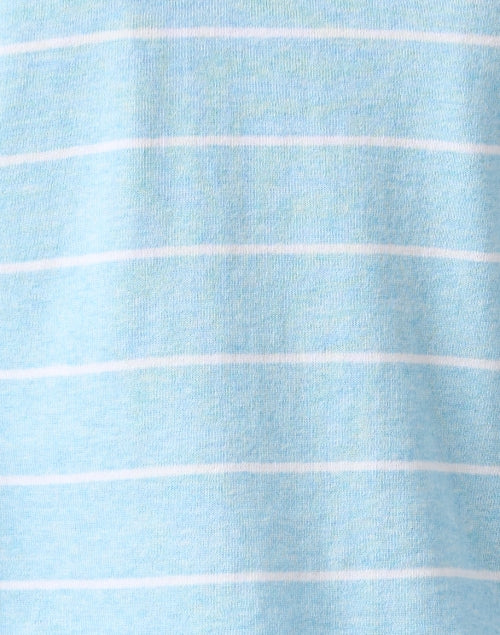 Stylish Blue and White Striped Split Neck Cotton Top for Endless Styling