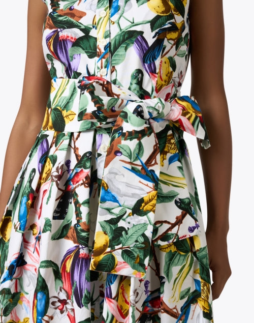 Stylish Audrey White Multi - Print Women's Dress for Various Occasions