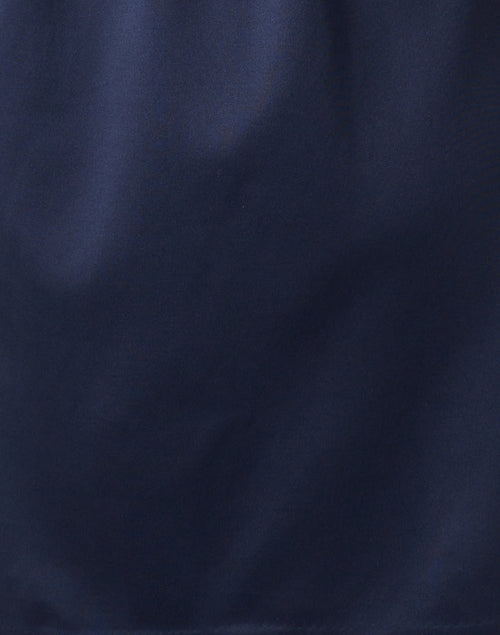 Stylish Navy Quarter - Sleeve Knee - Length Twist Shirt Dress
